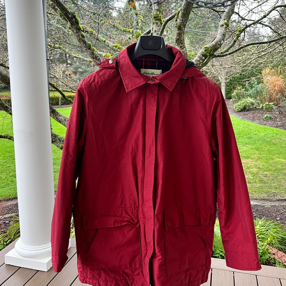 Eddie Bauer Men's Deep Red chore style jacket